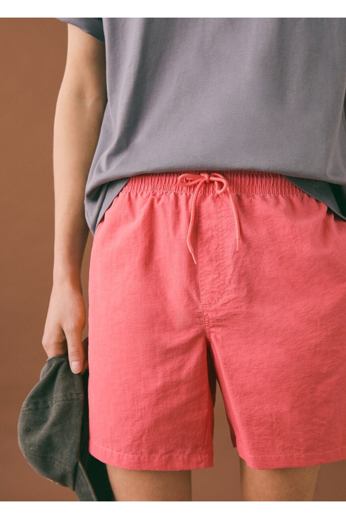 لباس شنا نخی بافتدار مردانه راسته فاق نرمال | مانگو MANGO Teen 87015956 - تصویر 6