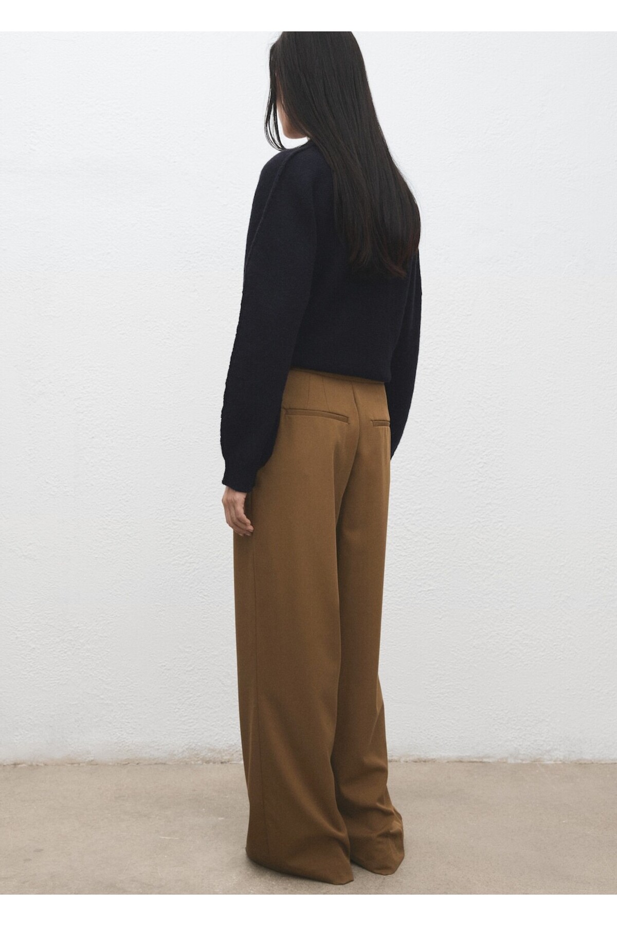 MANGO  Pileli wide leg pantolon - Görsel 4