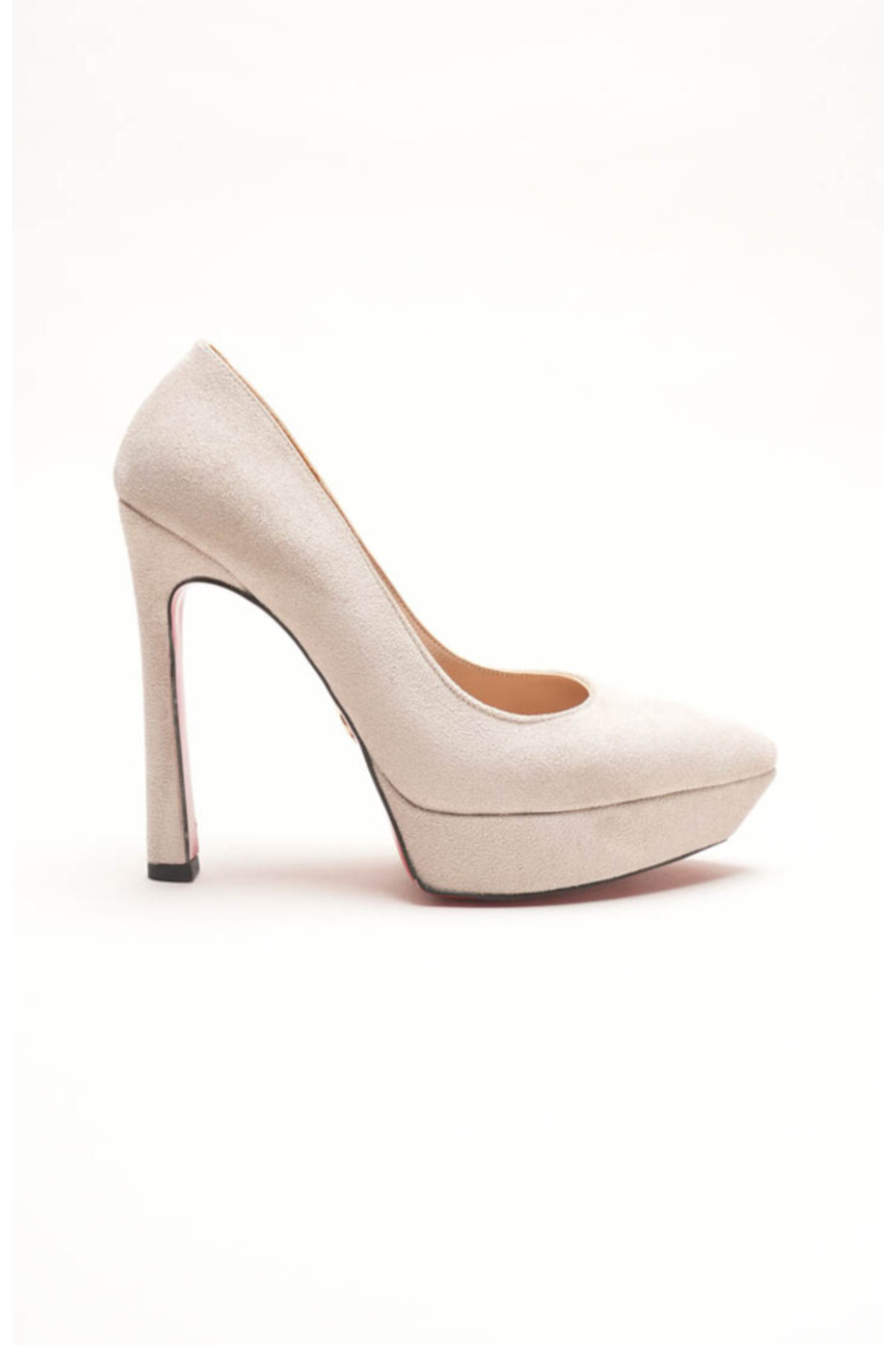 Women's Custom Design Platform Shoes Siena Beige Veal Suede