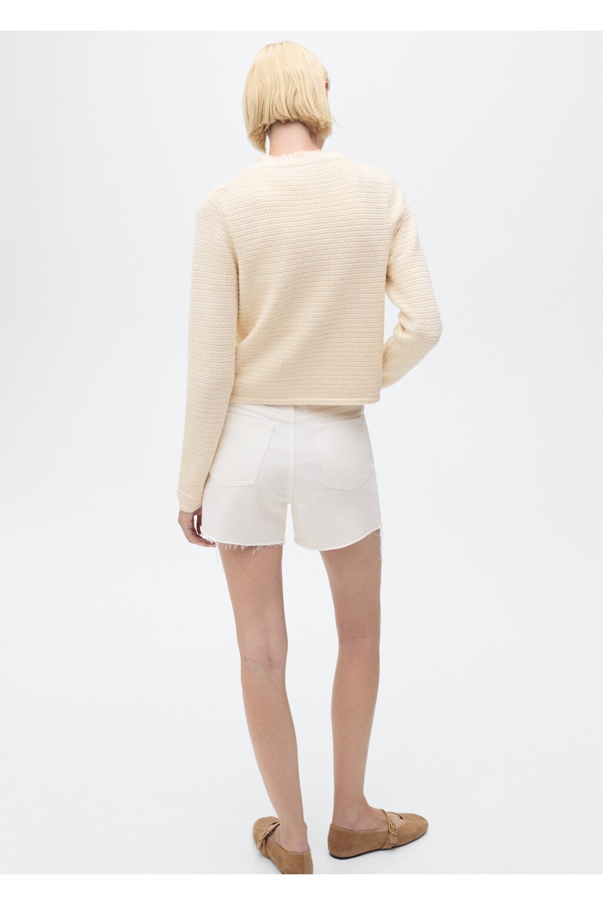 MANGO  Püskül detaylı triko hırka - Görsel 4