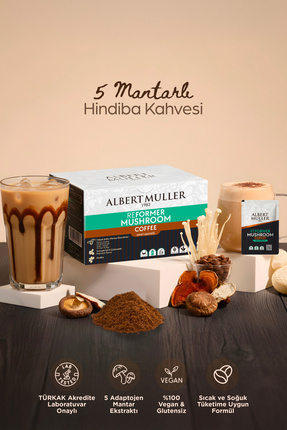 ALBERT MULLER Diyet Desteği, 5 Mantarlı ve Hindibalı, Düşük Kafeinli, Analiz ...