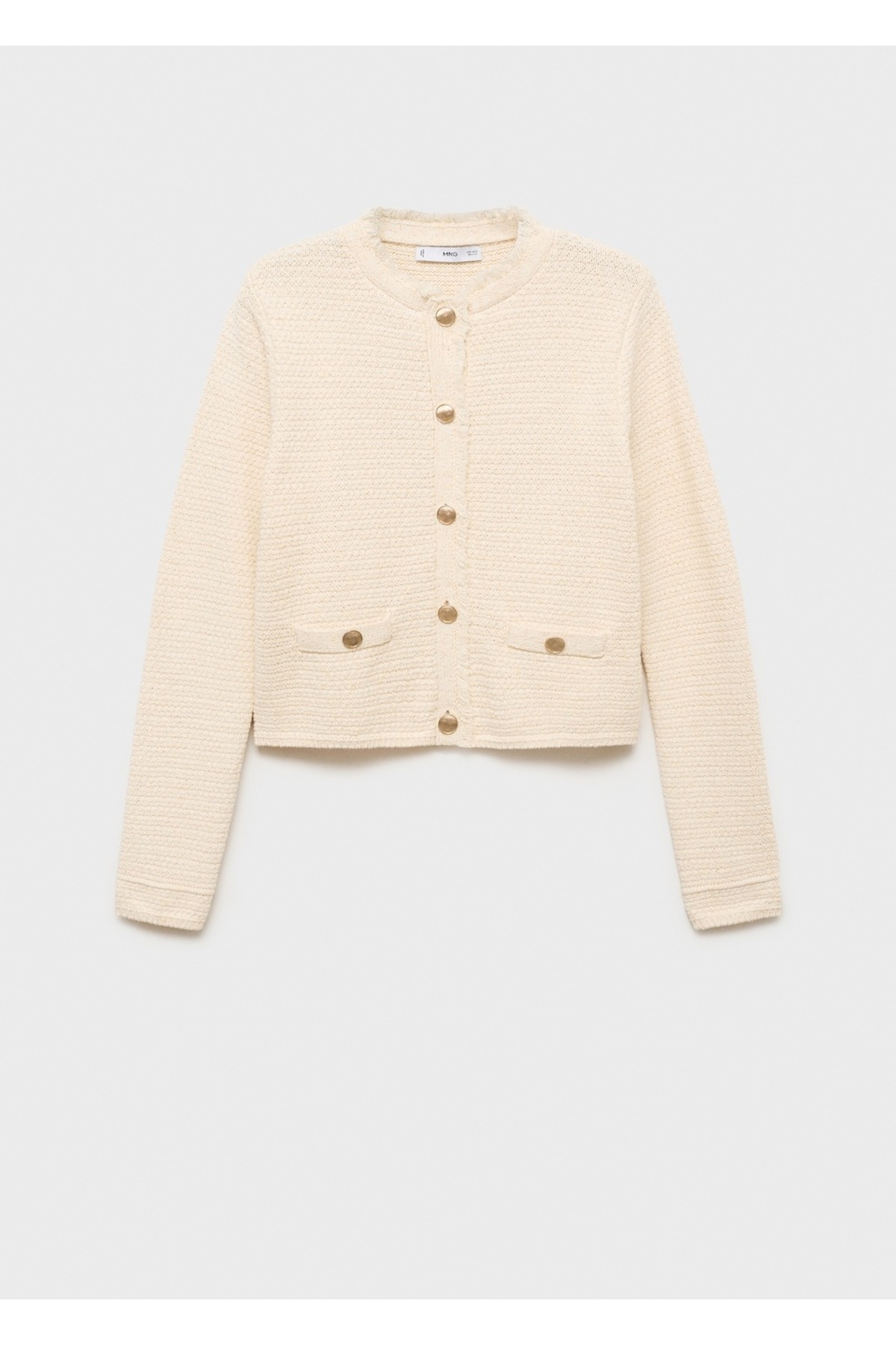 MANGO  Püskül detaylı triko hırka - Görsel 3