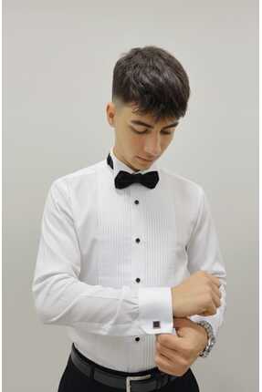 SENİOR Erkek Piliseli Kol Düğmeli Gömlek