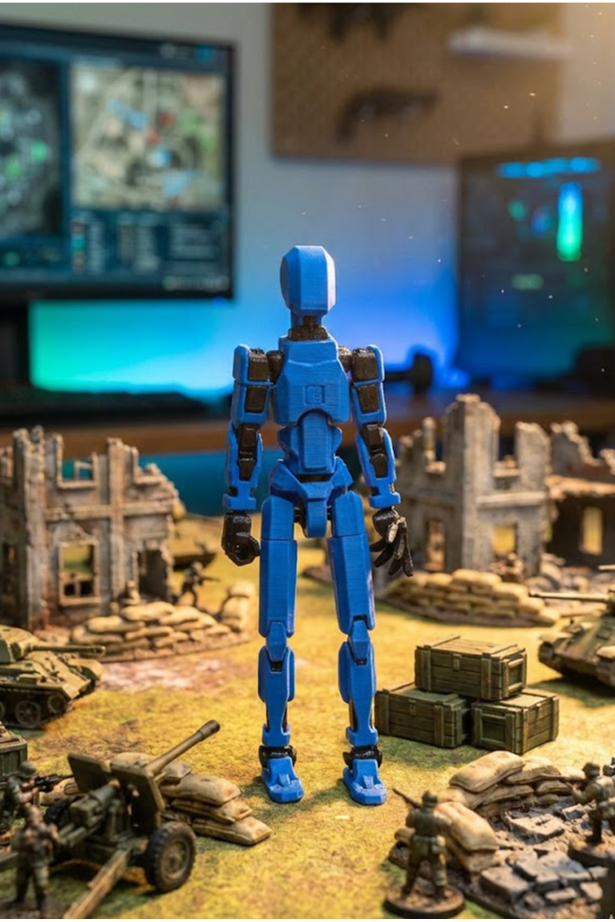 Articulated Moving Shapeshifting Robot Figure(BLUE) (INCL. WEAPON SET)