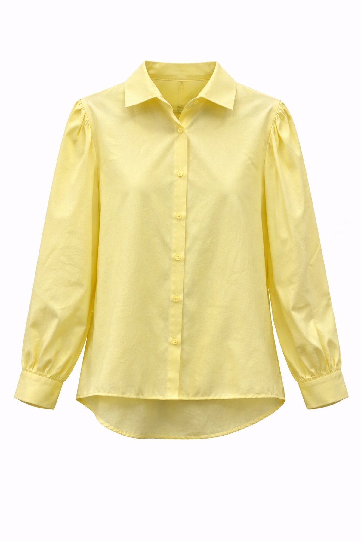 VAGGON  Sarı Balon Kol Gömlek - Görsel 2