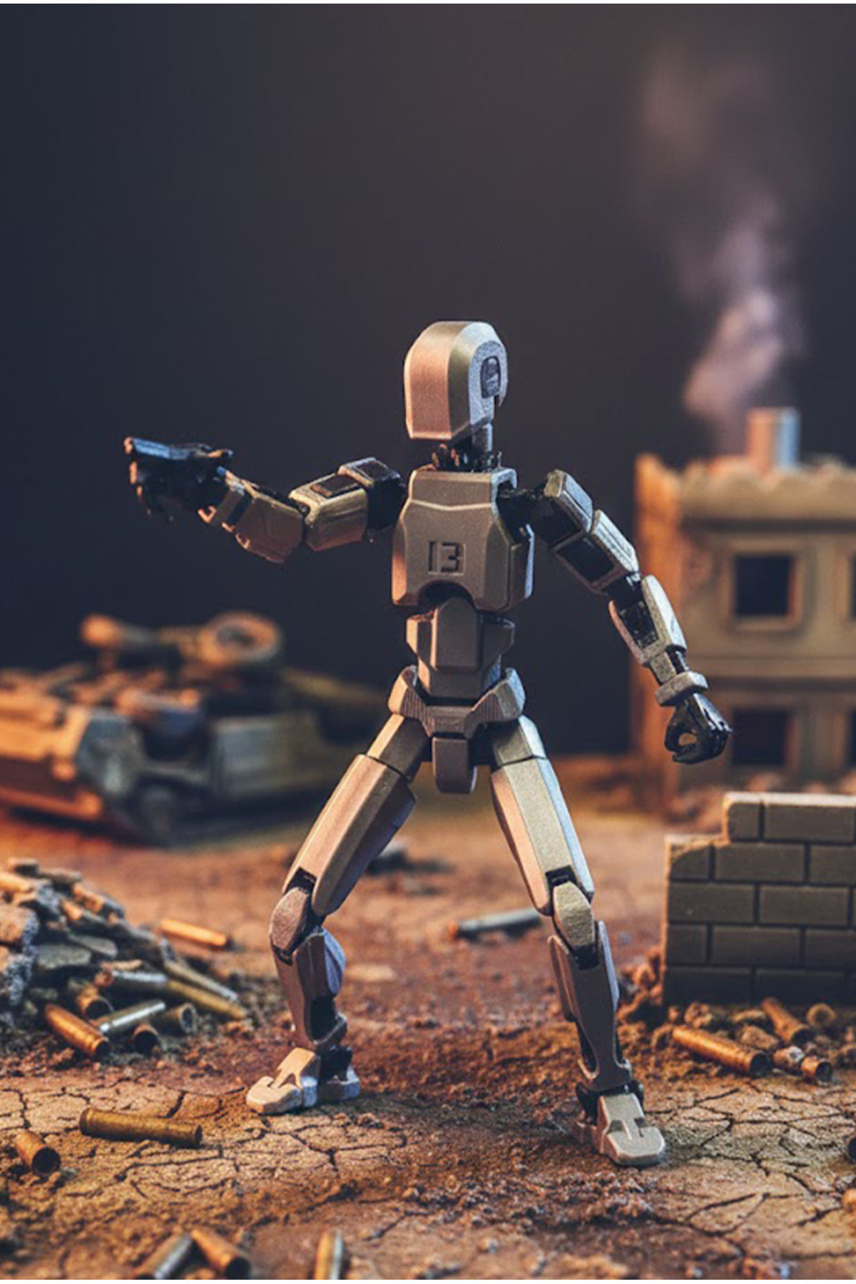 Articulated Moving Shapeshifting Robot Figure(GRAY) (INCL. WEAPON SET)