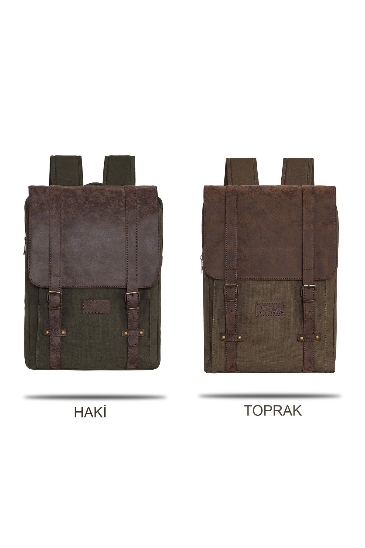 Fudela NYP Kahverengi Unisex 15.6 İnç Laptop Bölmeli Casual Günlük Sırt Çantası görsel 5