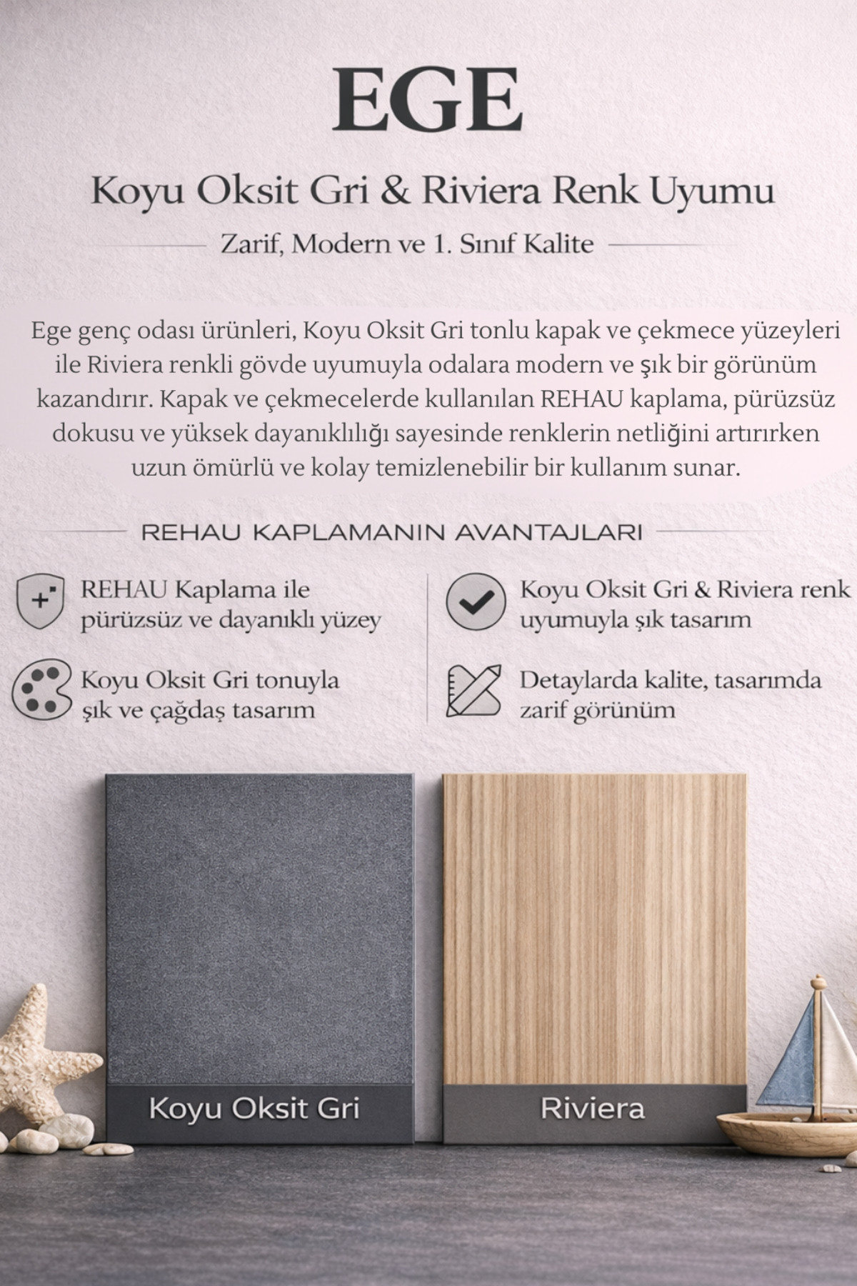 arionkids Ege 2 Kapaklı Çekmeceli MDF Dolap | REHAU Kaplama Kapaklar | Ağaç Ayaklar | Üstün Kalite fotoğrafı 5 (önizleme)