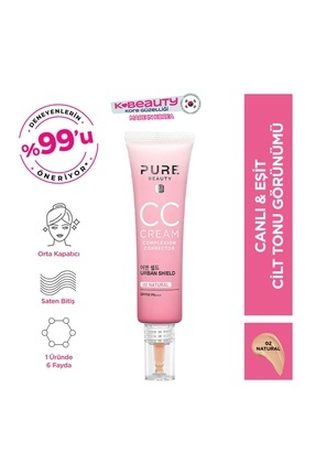 PURE BEAUTY CC Krem Spf50 Pa+++ Natural 30 ml