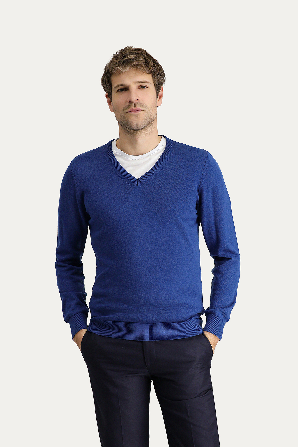 کیگیلی ژاکت بافتنی نخی باریک و یقه هفت