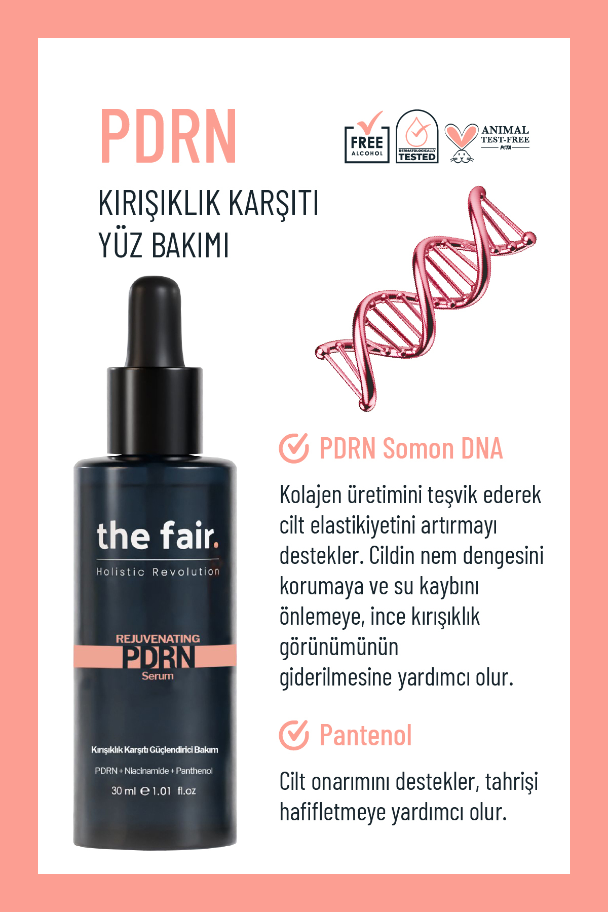 Rejuvenating PDRN (Somon DNA) Serum 30 ml Cilt Serumu ve Kaolin 100 ml Kil Maskesi — PDRNKAOLIN100MLSET — تصویر 2 از 8
