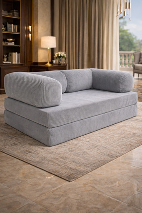 OVİSCO Kanepe Fitilli Kadife Yatak Olabilen Kanepe–Oyun, TV, Sinema Koltuğu |...