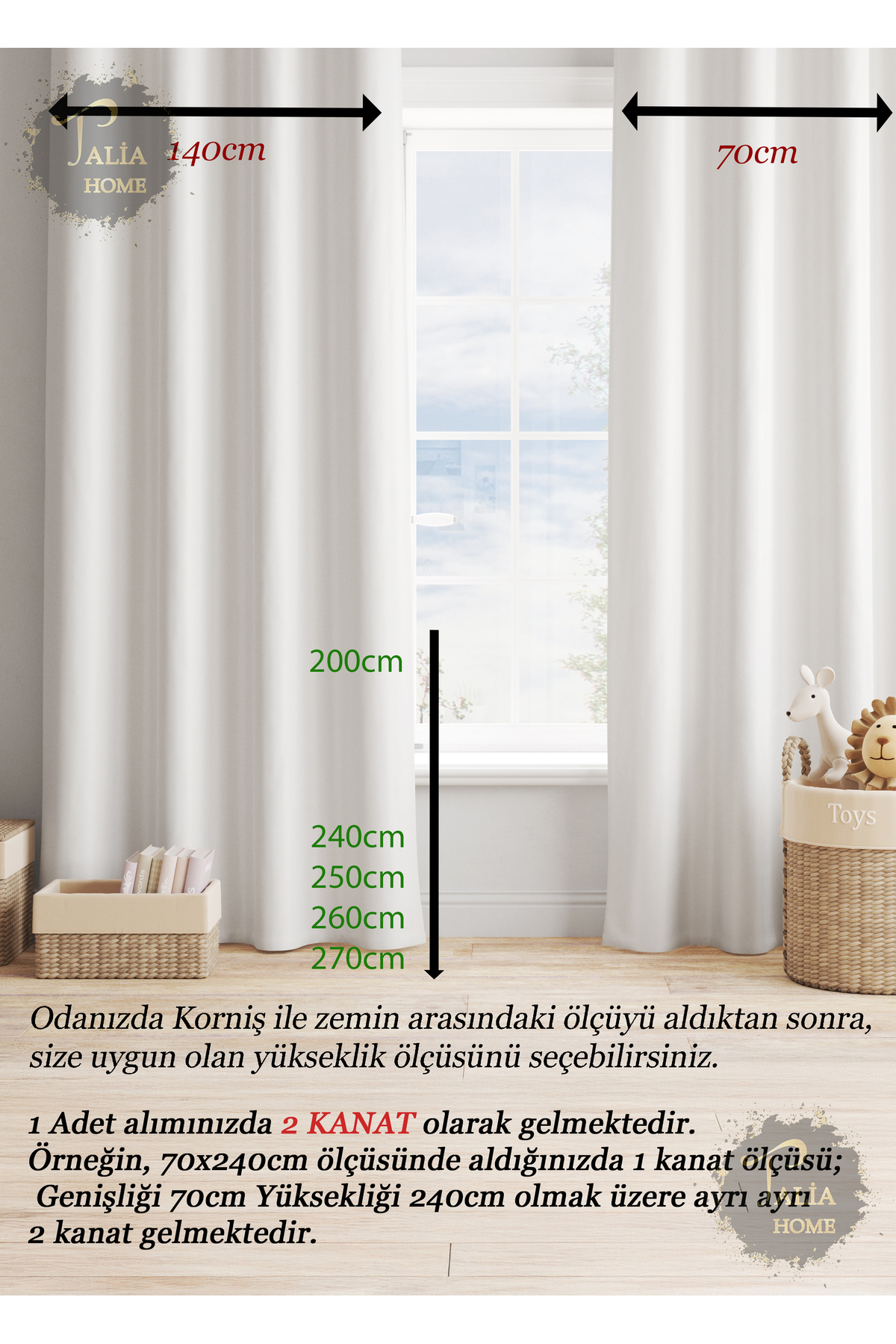 Talia Home Çocuk Odası Bebek Odası Çizgikarakter Fon Perde 2 Kanat Tla-041 fotoğrafı 2 (önizleme)