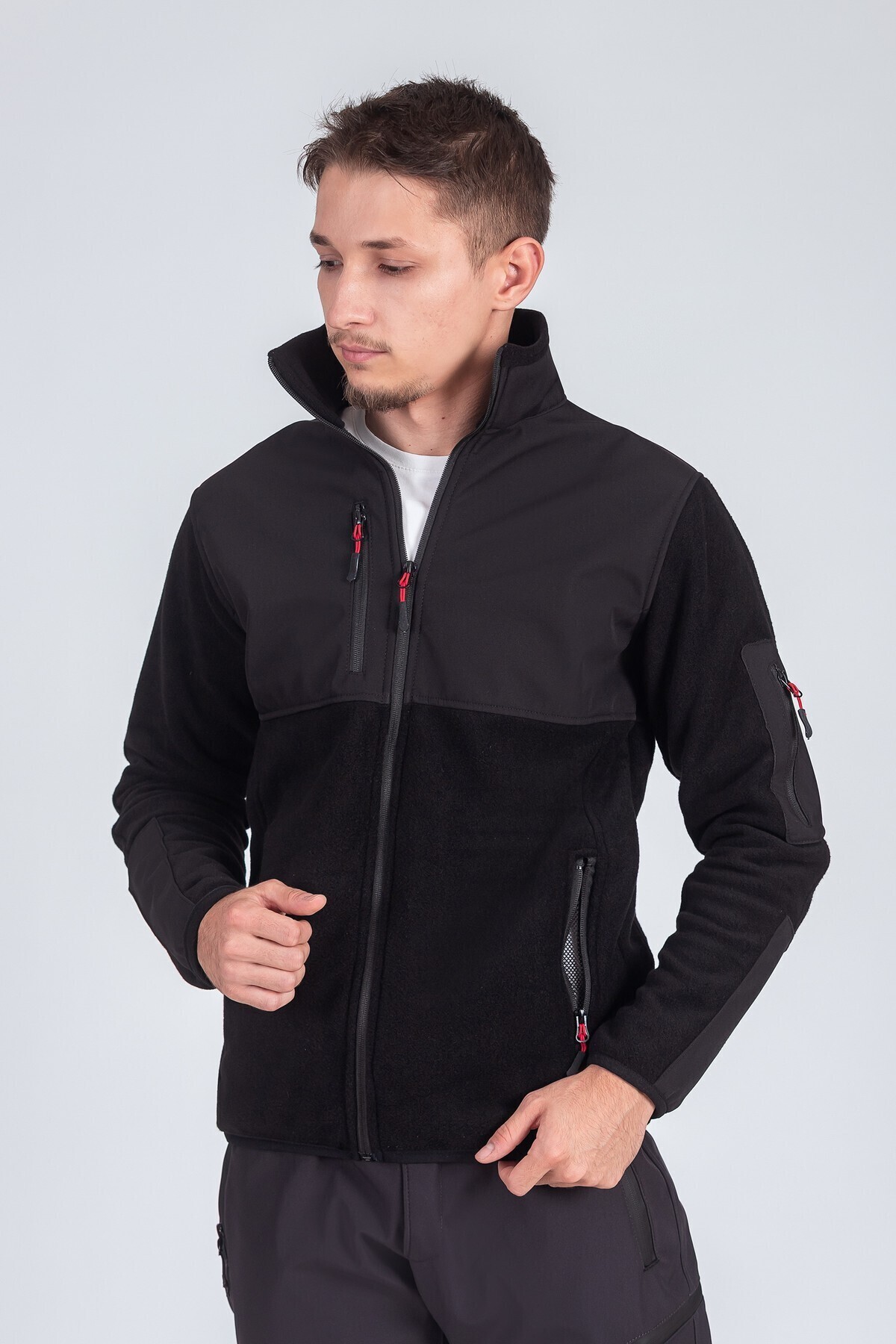 پشم گوسفند تزئینی مردانه Softshell — مشکی VTN25K0002
