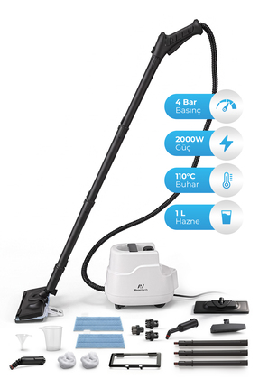 PiranTech CB-103A Güçlü Buharlı Temizlik Makinesi | Ev Tipi Kimyasalsız Hijyen