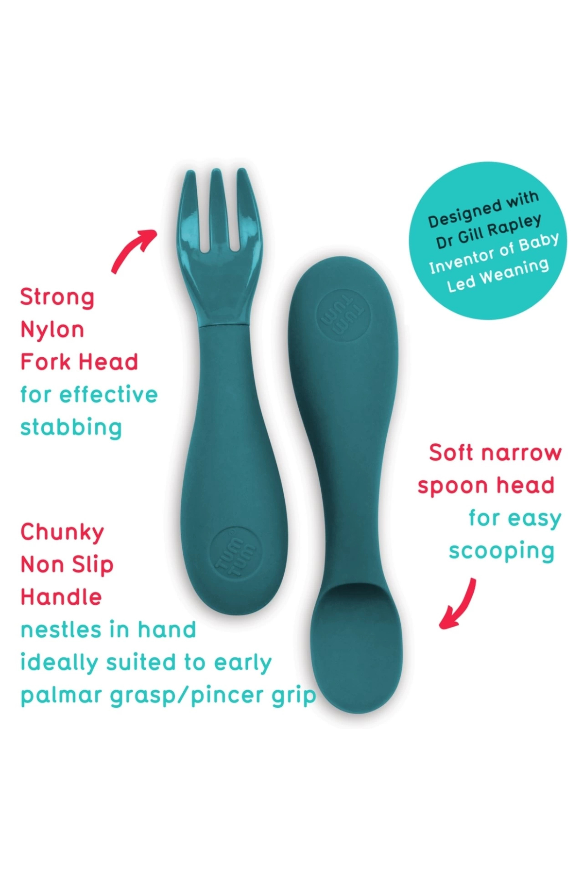 TUM TUM Kutulu Silikon Kaşık Çatal Set Boris Bear fotoğrafı 3 (önizleme)