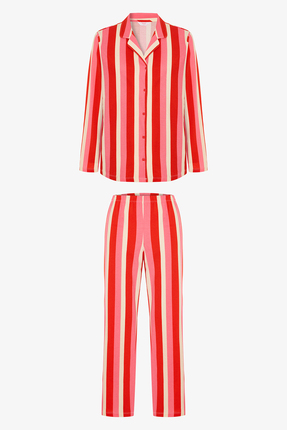 Penti Çok Renkli Red Line Gömlek Termal Etkili Pantolon Pijama Takımı