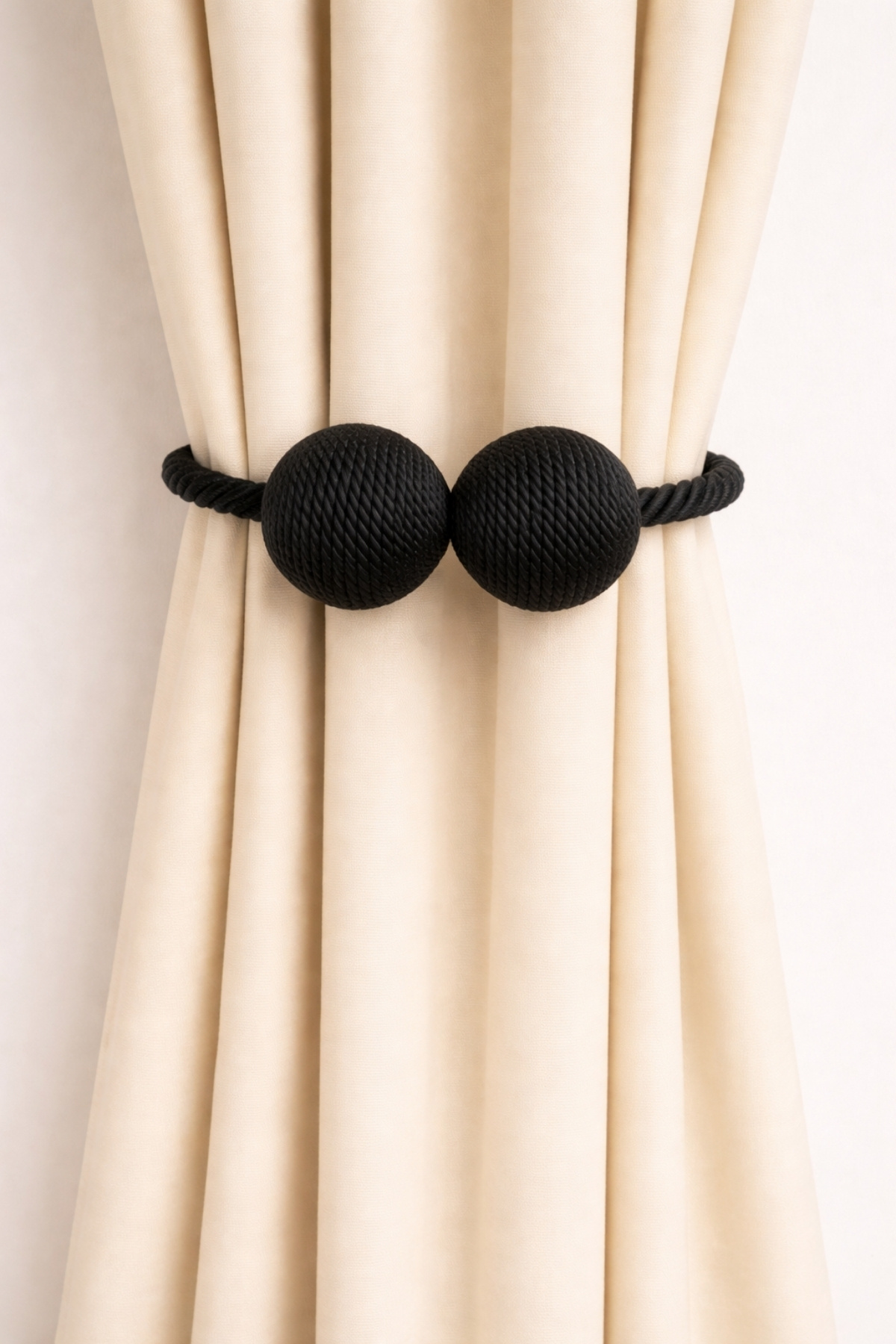 Magnetic Cord Wrap Tulle And Backdrop Curtain Collection Buckle - Black