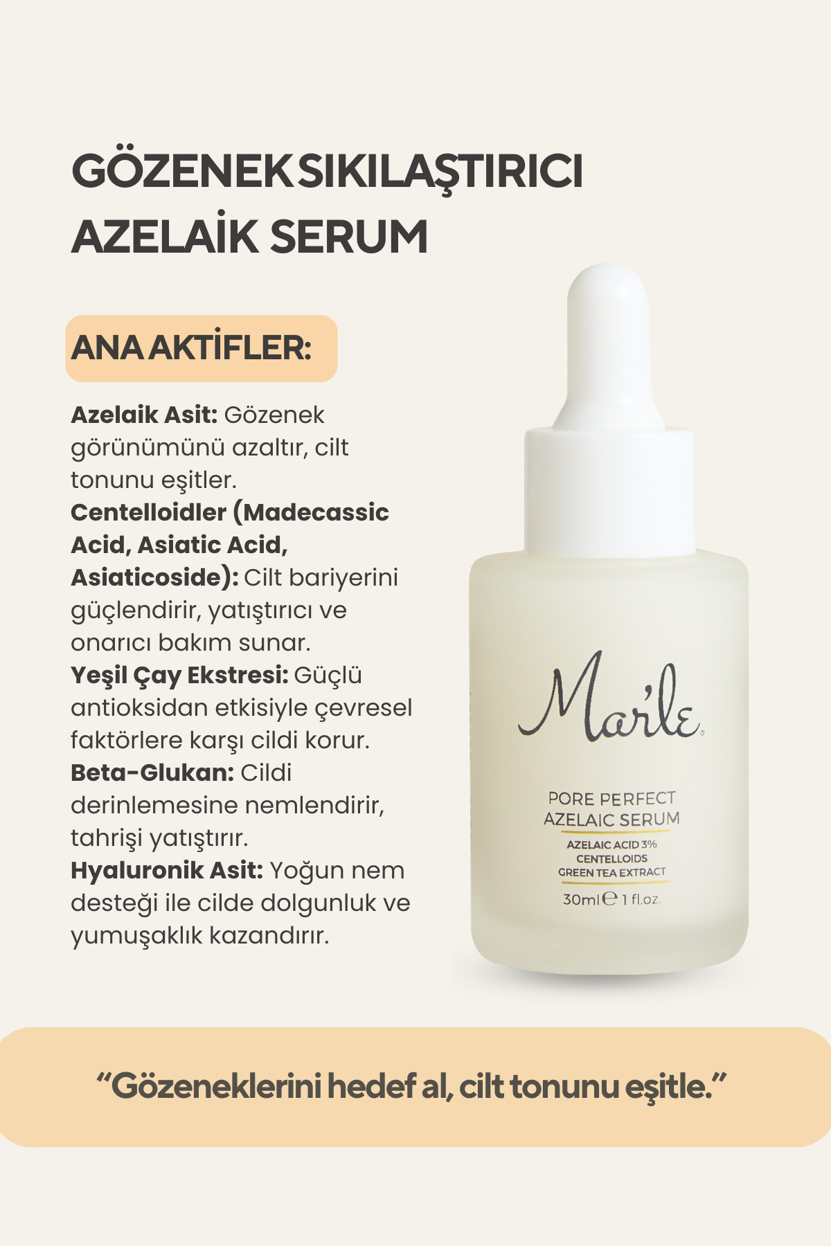 Gözenek Sıkılaştırıcı Azelaik Serum — 8683574400425 — تصویر 2 از 6