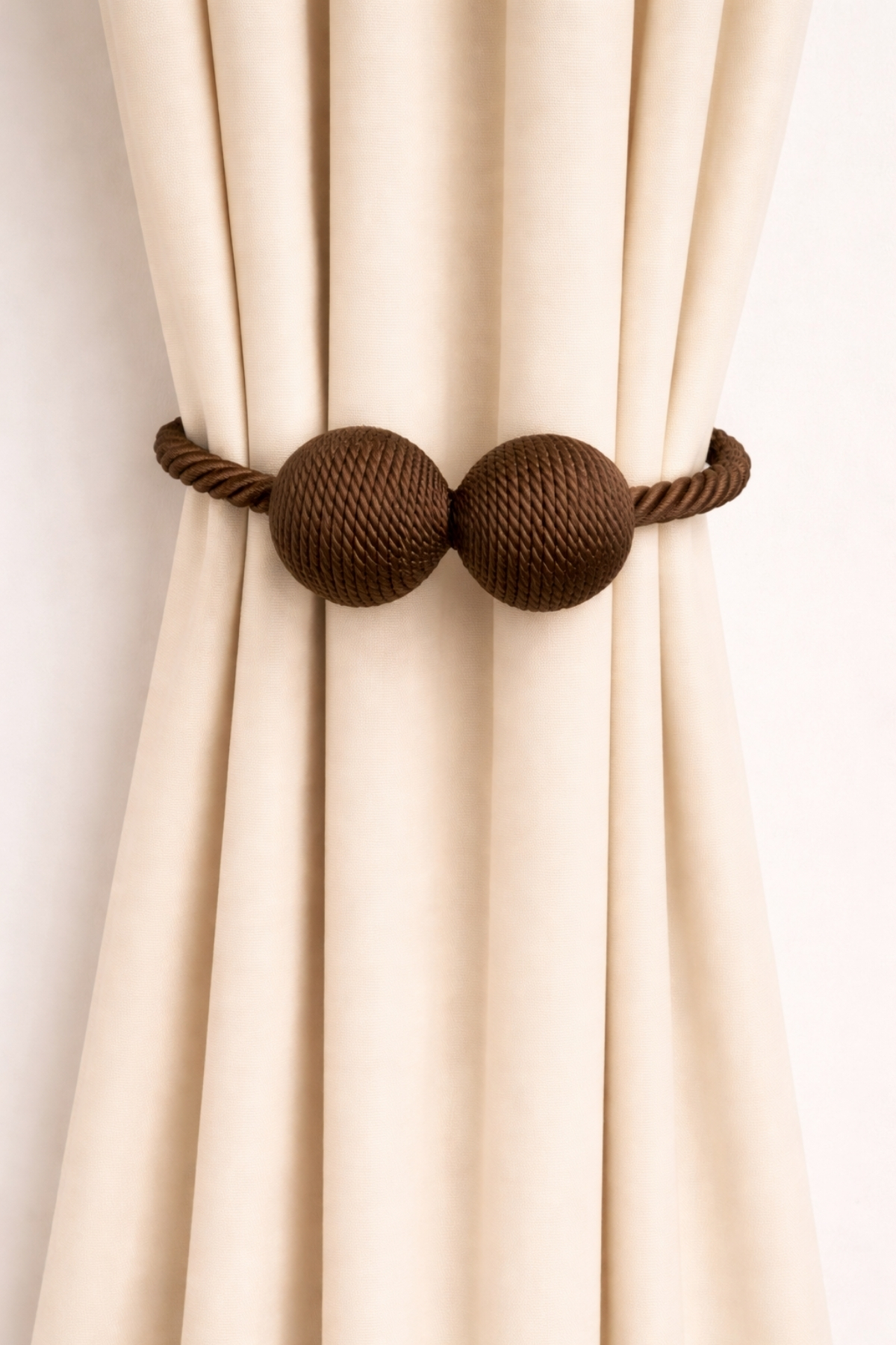 Magnetic Cord Wrap Tulle And Backdrop Curtain Collection Buckle - Brown