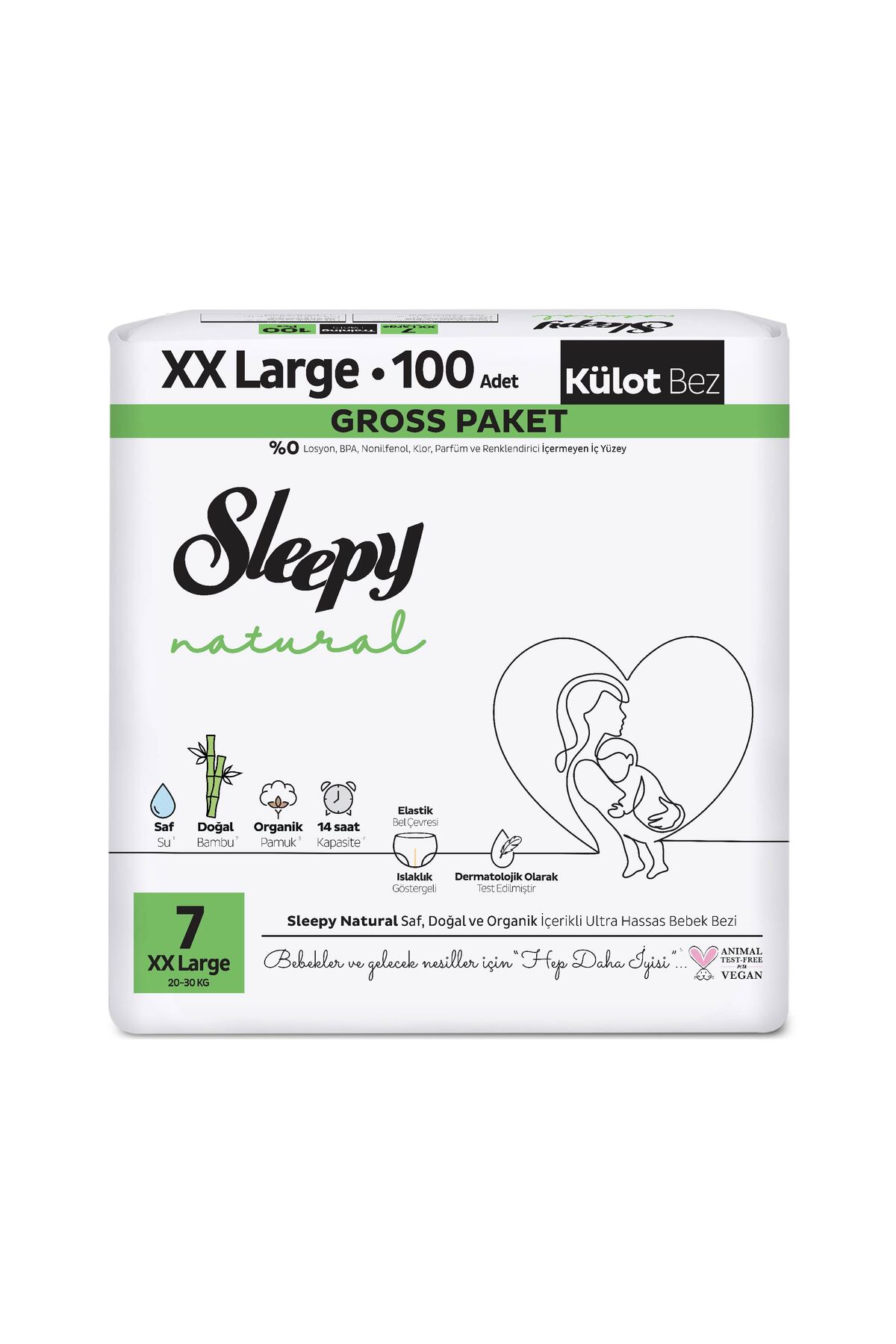 Sleepy Natural Gross Paket Külot Bez 7 Numara Xxlarge 100 Adet fotoğrafı 2 (önizleme)