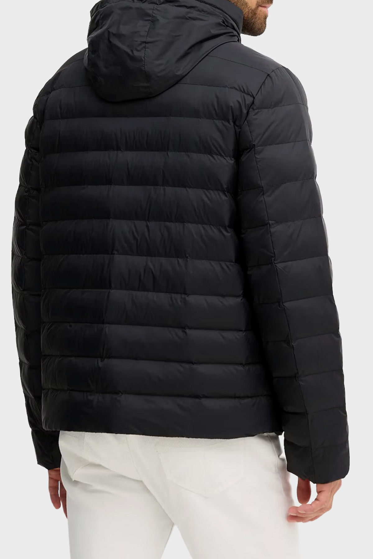 Calvin Klein  Erkek Marka Logolu Regular Fit Kalıplı Ayarlanabilir Kapüşonlu Siyah Ceket LV04RC511G U - Görsel 3