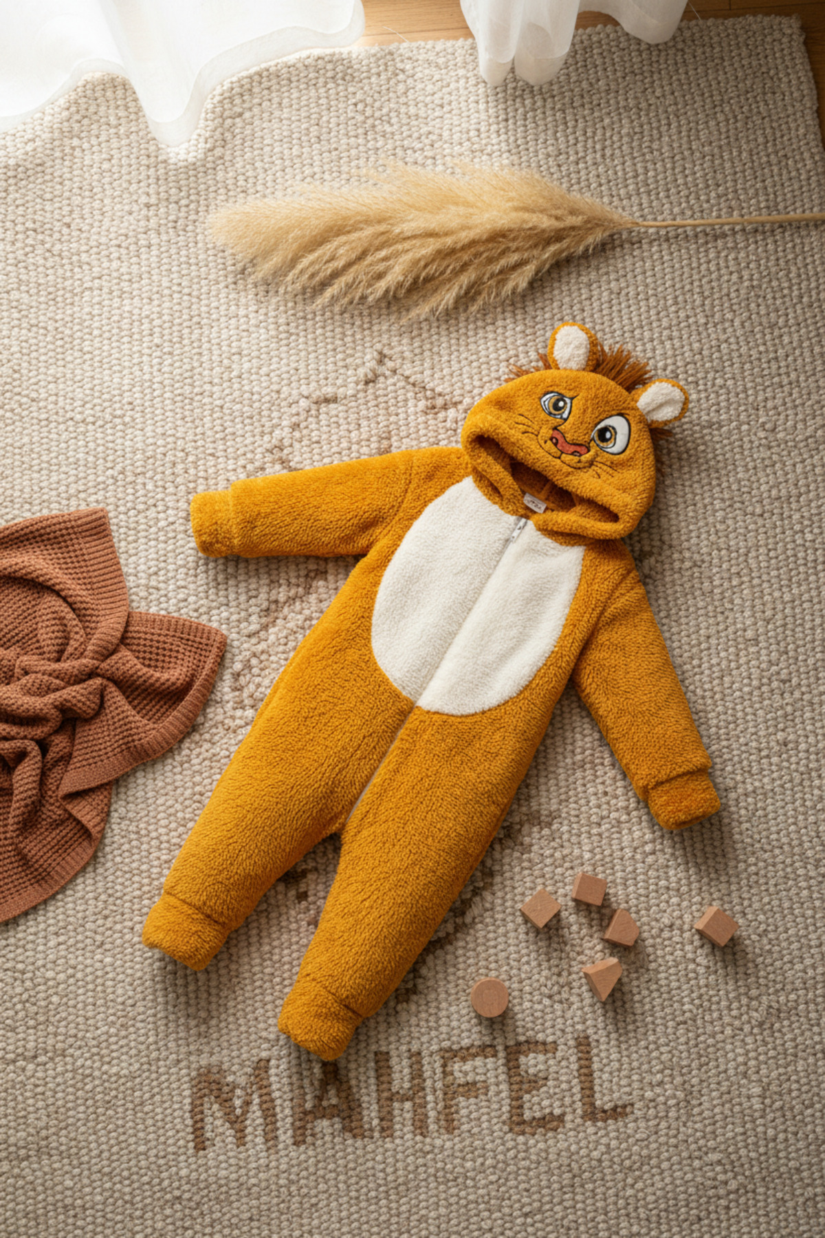 MAHFEL Welsoft Aslan Desenli Kışlık Peluş Uyku Tulumu 1–6 Yaş fotoğrafı 7 (önizleme)