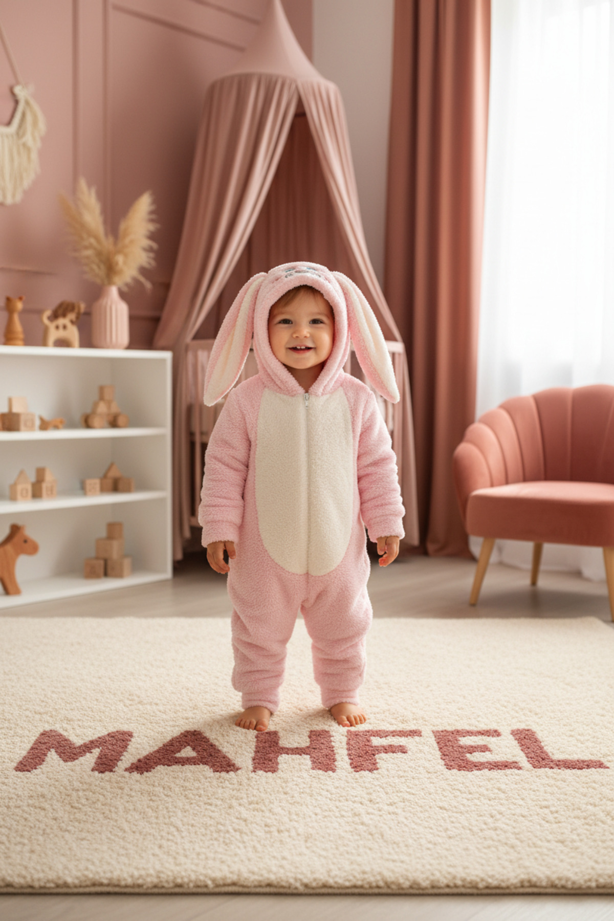 MAHFEL Welsoft Pembe Desenli Kışlık Peluş Uyku Tulumu 1–6 Yaş fotoğrafı 4 (önizleme)