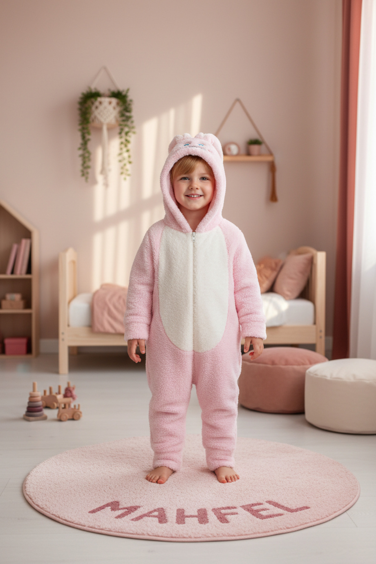 MAHFEL Welsoft Pembe Desenli Kışlık Peluş Uyku Tulumu 1–6 Yaş fotoğrafı 3 (önizleme)