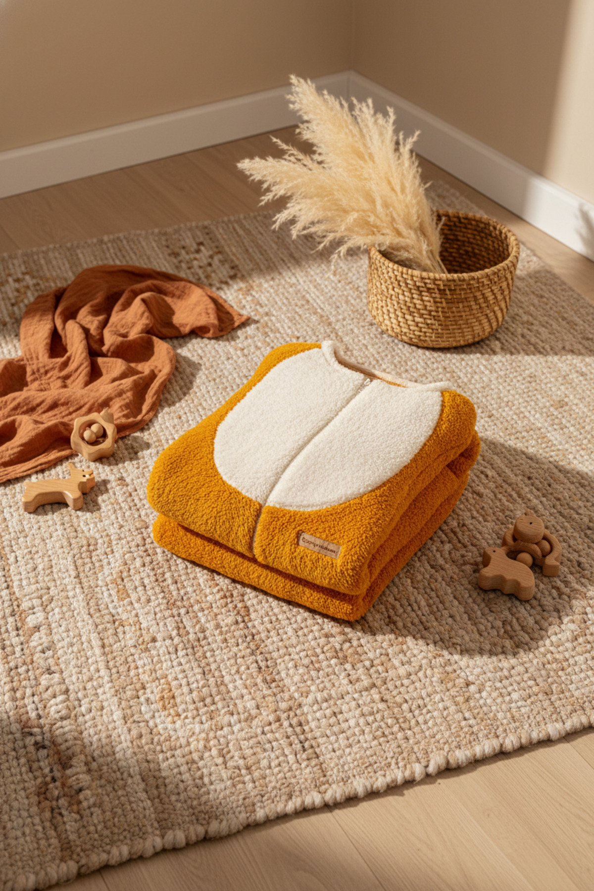 MAHFEL Welsoft Aslan Desenli Kışlık Peluş Uyku Tulumu 1–6 Yaş fotoğrafı 4 (önizleme)