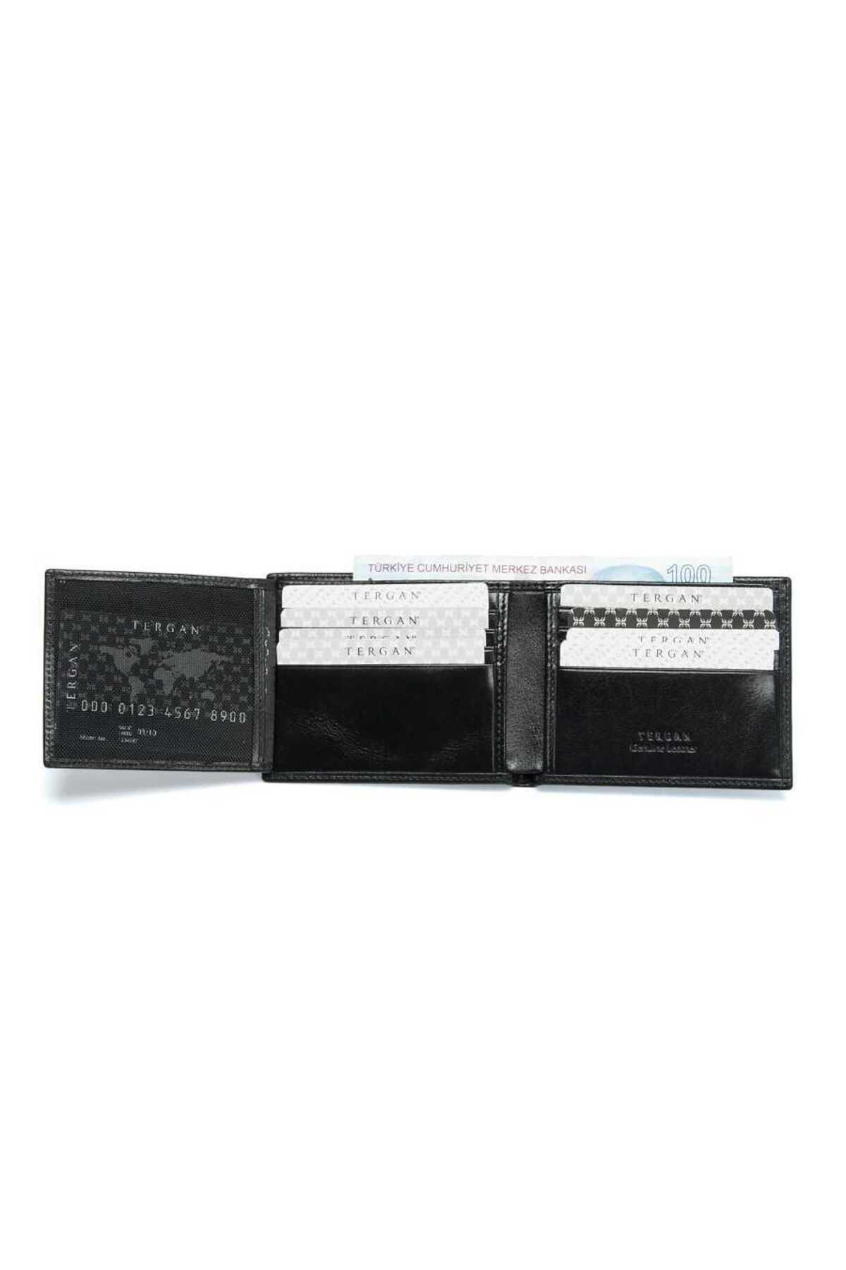 Tergan Siyah Hakiki Deri Erkek Cüzdan - S1CE00001501-A97 görsel 3