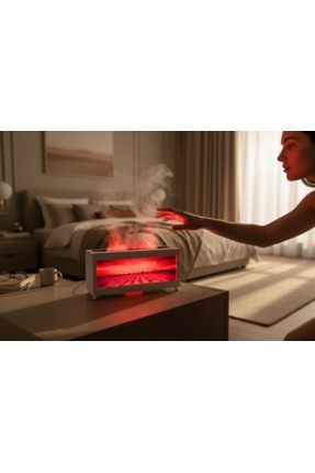 sudora Alev Efektli Dekoratif Manzaralı Hava Nemlendirici (Isıtmasız)