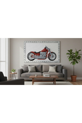Albeno El Yapımı 3D Kabartma Rölyef Motor Tablosu – Reçine Duvar Süsü 112x62 cm