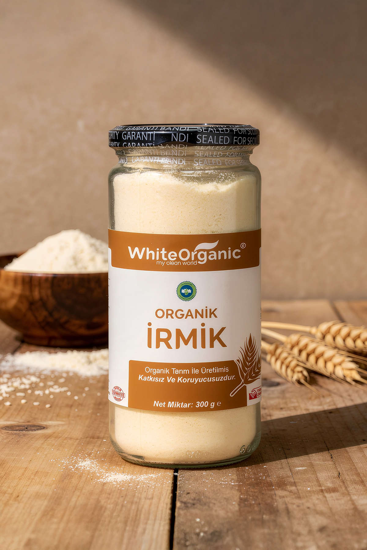 White Organic Bebek Tarhanası+Bebek İrmiği Ek Gıda Seti +6 Ay Organik Sertifikalı fotoğrafı 3 (önizleme)