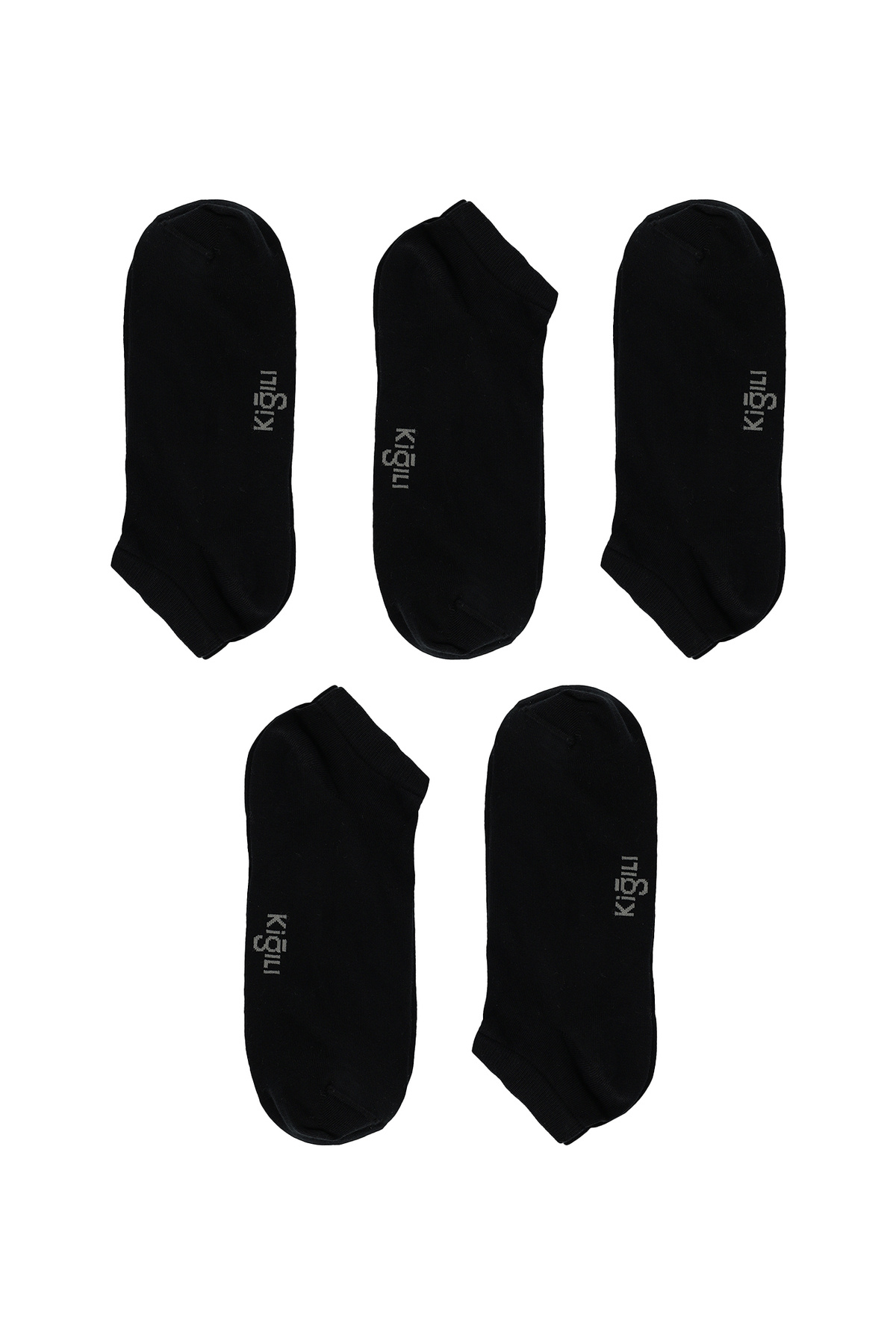 Kiğılı  5'li Pamuklu Likralı Esnek Dikişsiz Spor Çorap Seti