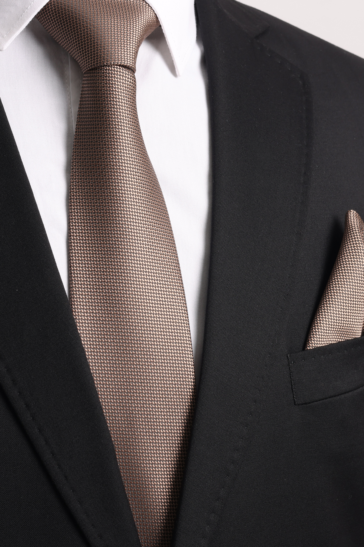  دستمال جیبی دست‌ساز ۷.۵ سانتی‌متری بژ