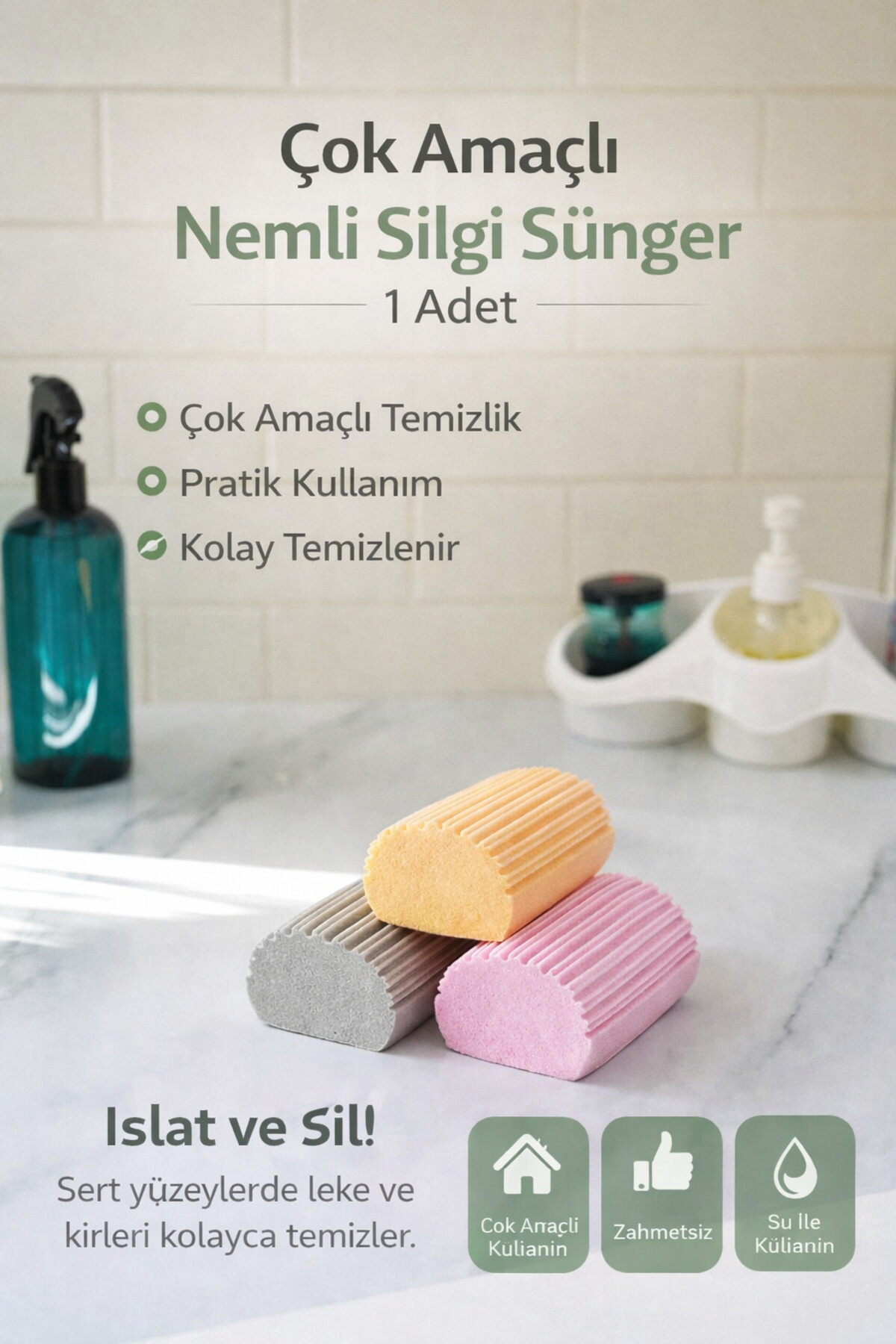 Hayveys Çok Amaçlı Nemli Silgi Sünger Toz Ustası Temizlik Süngeri Su Kir Emici Pratik Toz Mıknatısı - Fiyatı, Yorumları