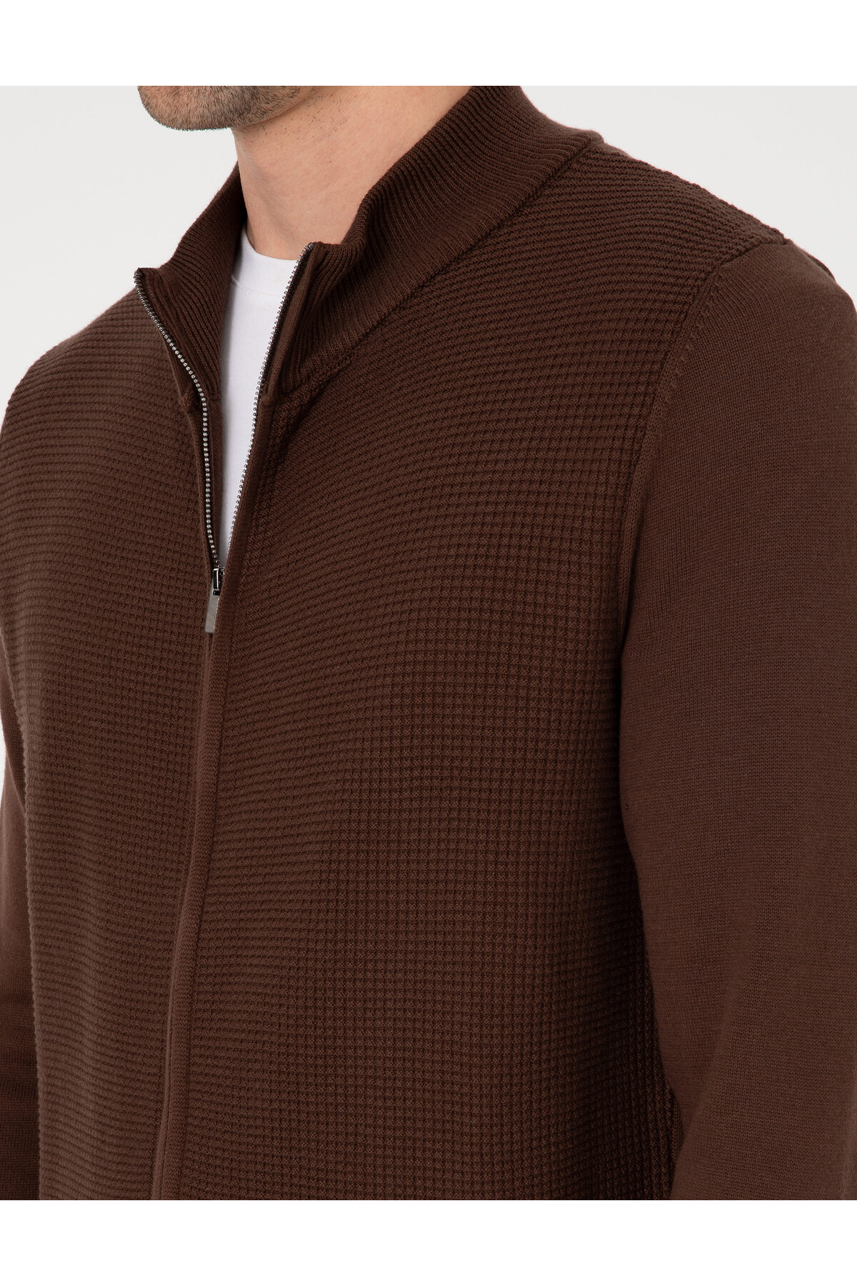 ژاکت کشی مردانه راسته آستین بلند | پیر کاردین Pierre Cardin 50317341 - تصویر 7