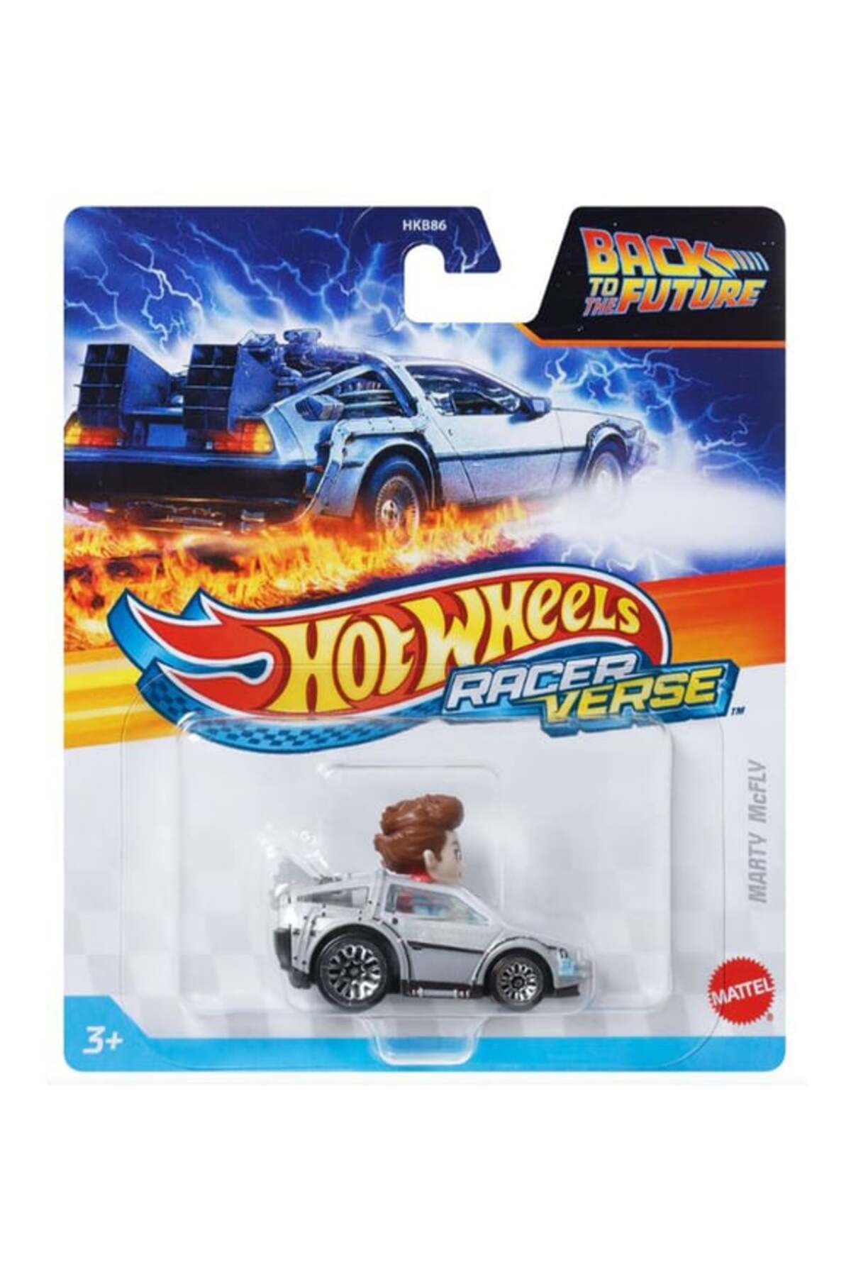 HOT WHEELS RacerVerse Back to the Future Marty McFly DeLorean 1:64