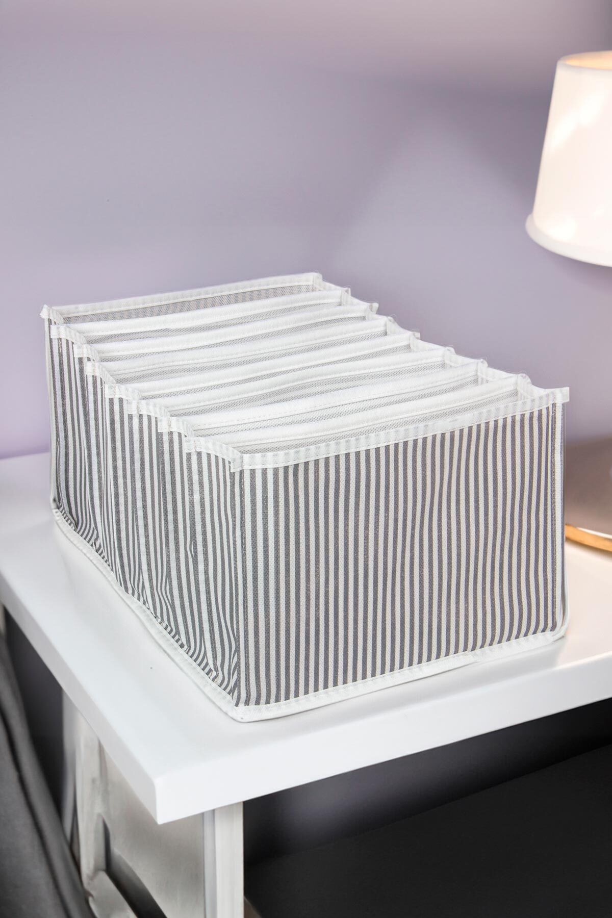 Accordion Organizer Drawer Inner Organizer Grey Xl (BATTAL SIZE)