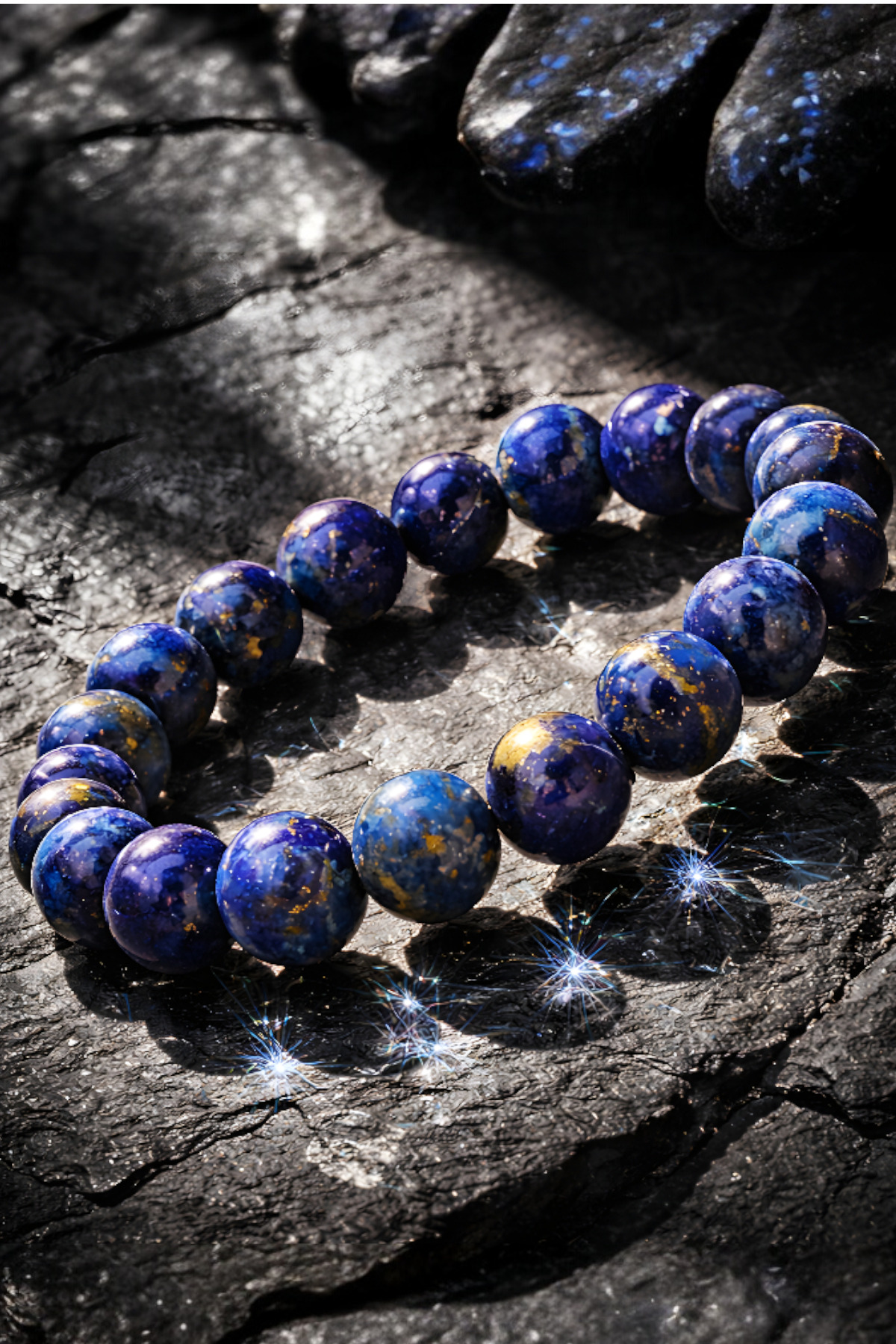 Lapis Lazuli Natural Stone Bracelet ( Communication , Rejoice in Life ) 8 Mm