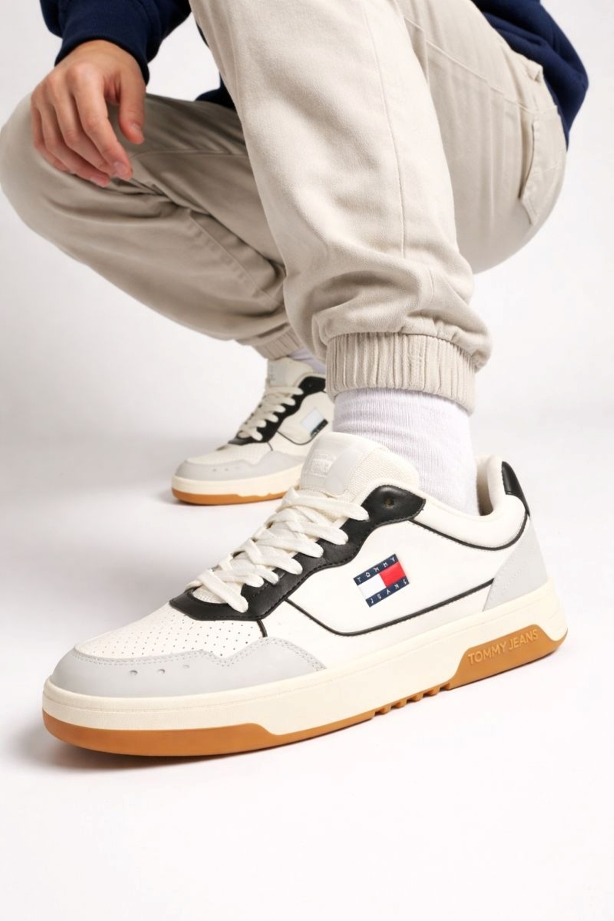 تامی هیلفیگر سفید - کفش کتانی مردانه چند رنگ TJM CUPSOLE ELEVATED LEATHER