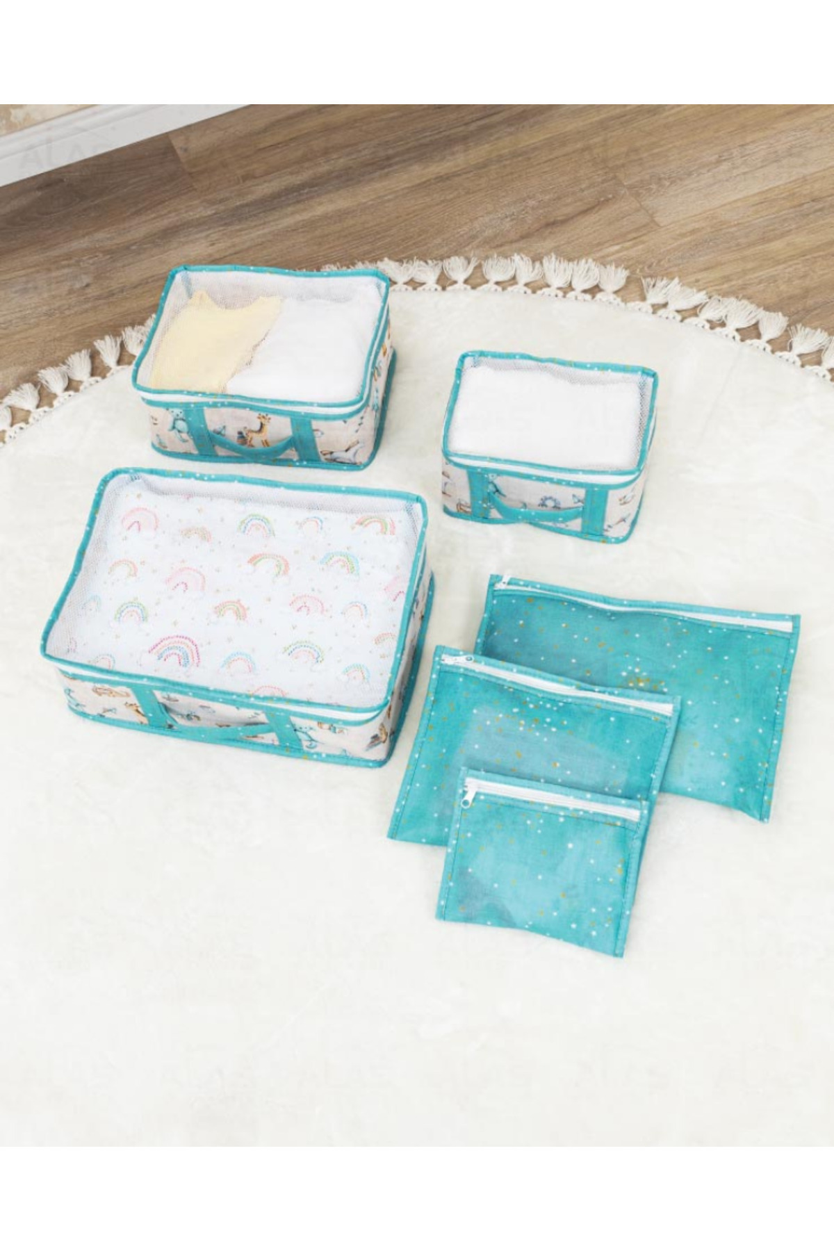 PONÇİK BEBEK Baby Doğum Çantası Çok Kullanışlı Düzenleyici Set 8 Parça fotoğrafı 3 (önizleme)