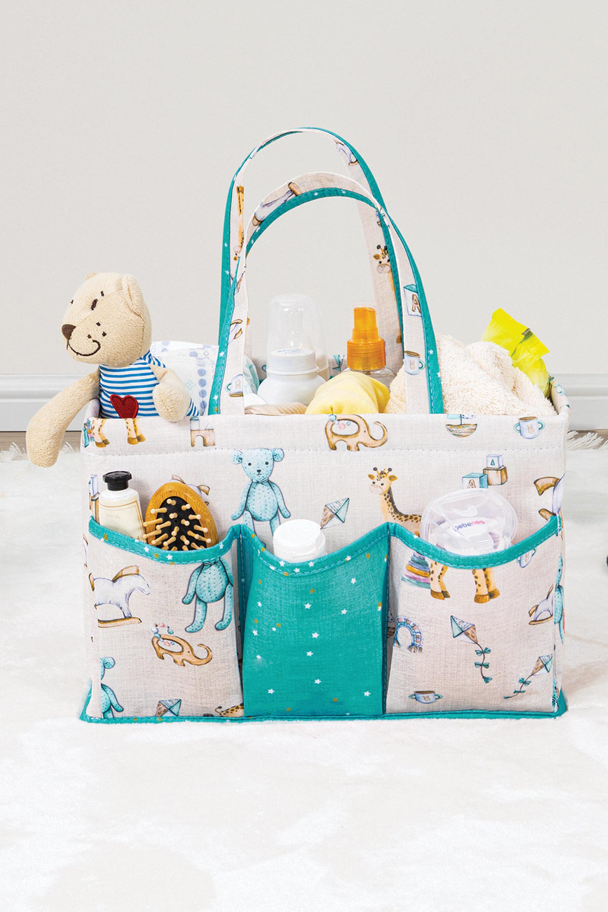alas ev tekstil Alas Baby Bakım Çantası 30x20x21cm Mavi - Fiyatı, Yorumları