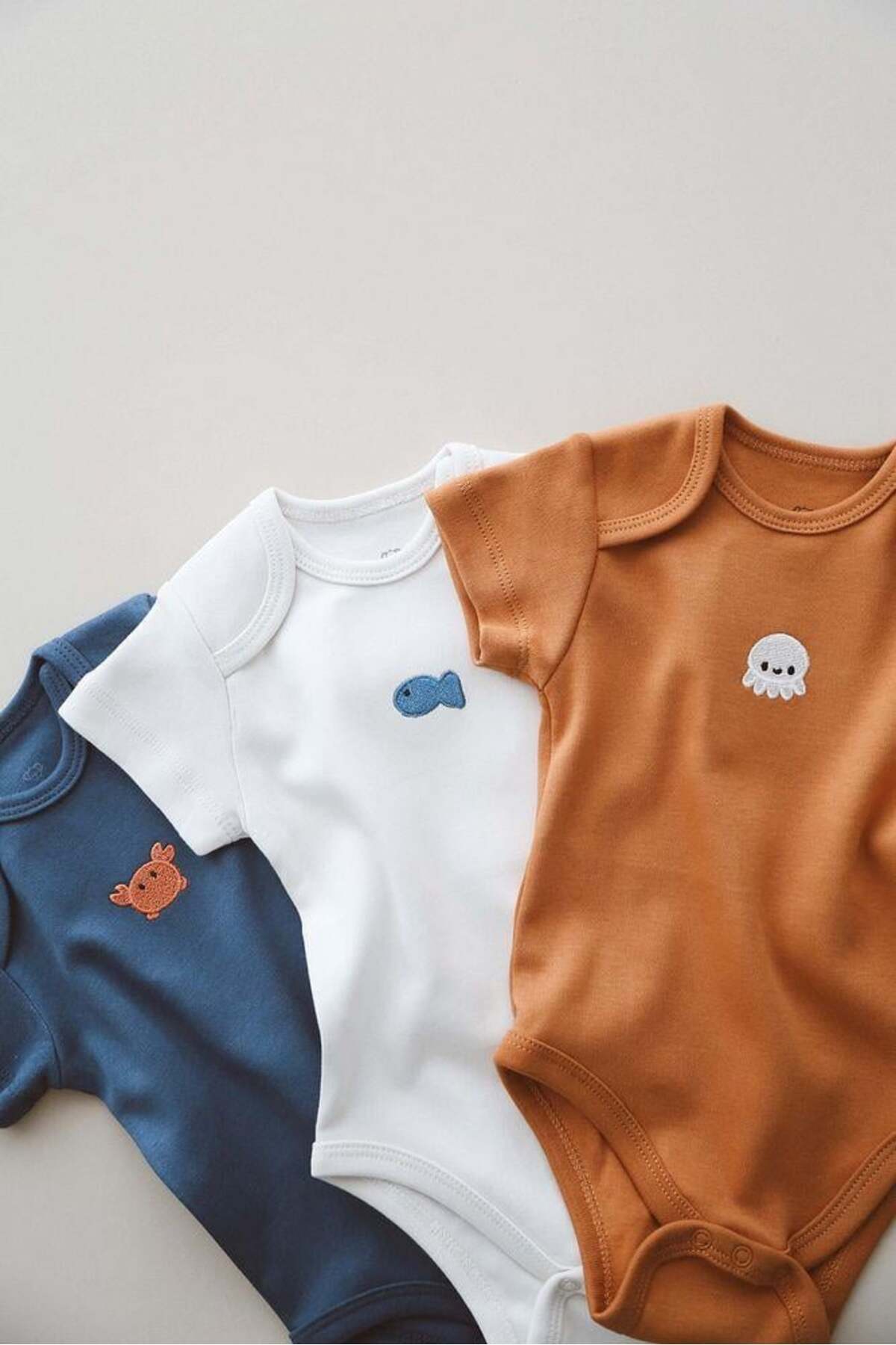 OhlalaKoala 3lü Nakışlı Çıt Çıtlı Kısa Kollu Body Zıbın Model 4 fotoğrafı 2 (önizleme)