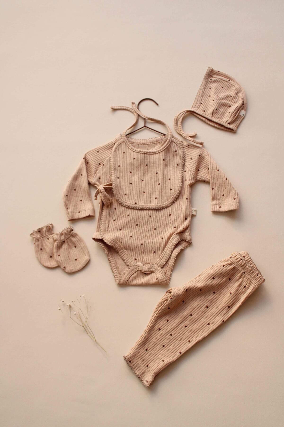 OhlalaKoala 5li Kruvaze Yenidoğan Set Çiçek Baskılı Model 5 (0-3 Ay) fotoğrafı 2 (önizleme)