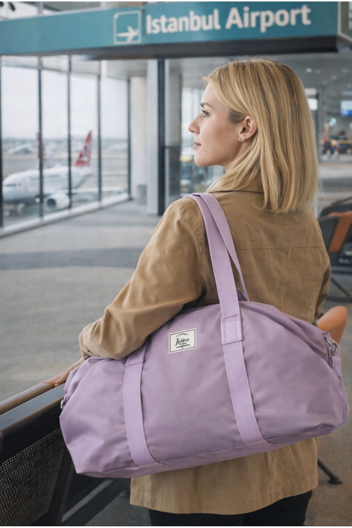 ليلك آيكون مات - حقيبة رياضية لليوجا والبيلاتس بسح...