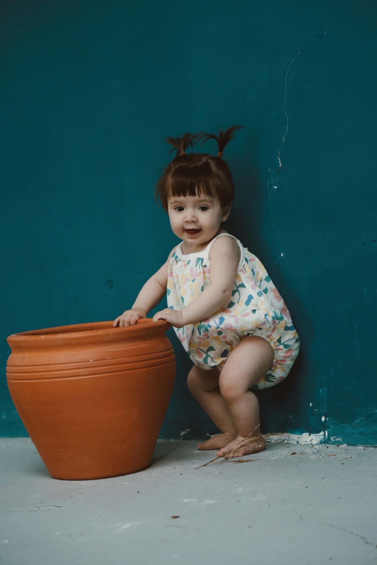 OhlalaKoala Renkli Baskılı Bebek İp Askılı Tulum fotoğrafı 5 (önizleme)