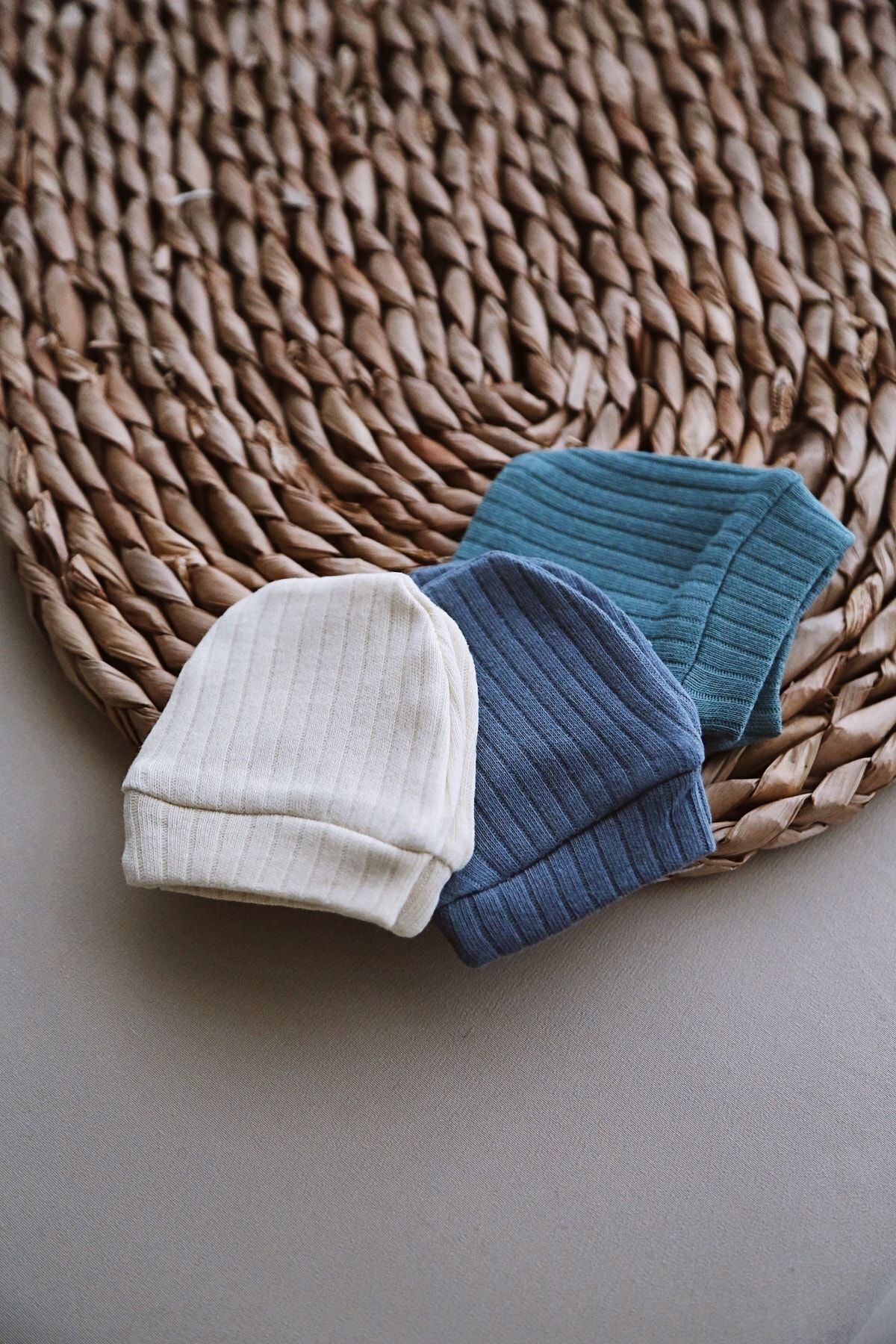 OhlalaKoala 3lü İndigo-Krem-Yeşil Yenidoğan Eldiven Set Model 2 fotoğrafı 2 (önizleme)