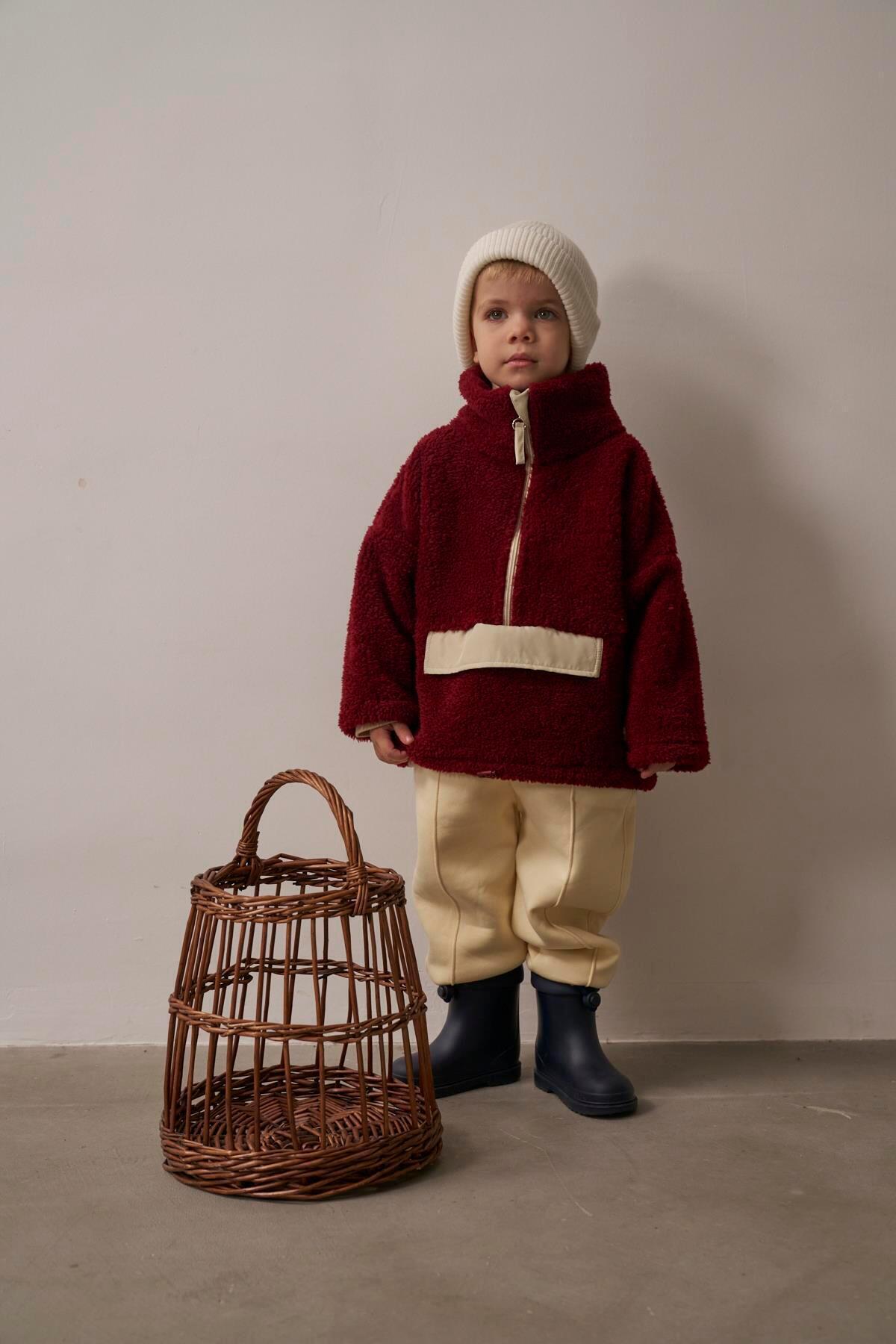 Oh La La Koala For Little Ones Bordo Wellsoft Yarım Fermuar Çocuk Mont 1-6 Yaş fotoğrafı 7 (önizleme)